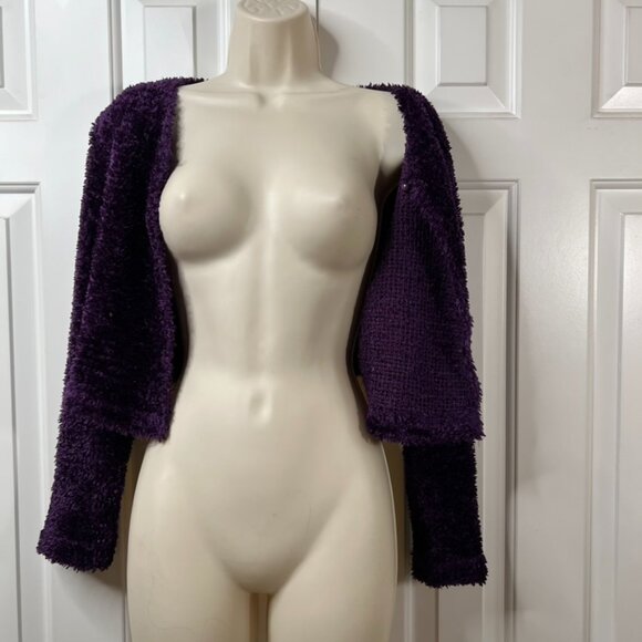 Disorderly Kids Purple Fuzzy Cardigan (S) - Picture 6 of 7